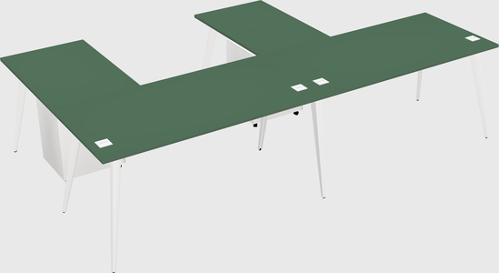 Modern l-shaped office desk