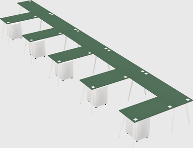 Modern l-shaped office desk