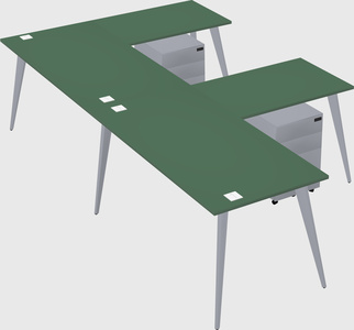 Modern l-shaped office desk
