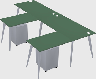 Modern l-shaped office desk