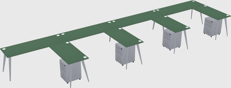 Modern L-shaped Office Desk