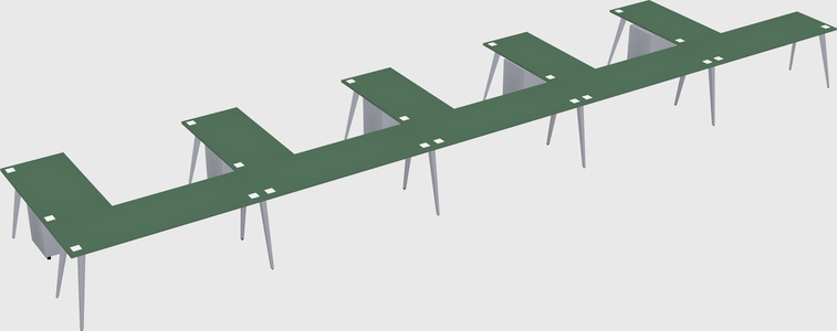 Modern l-shaped office desk