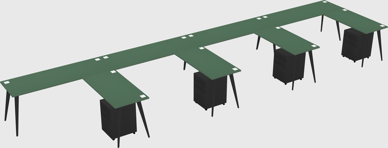 Modern L-shaped Office Desk