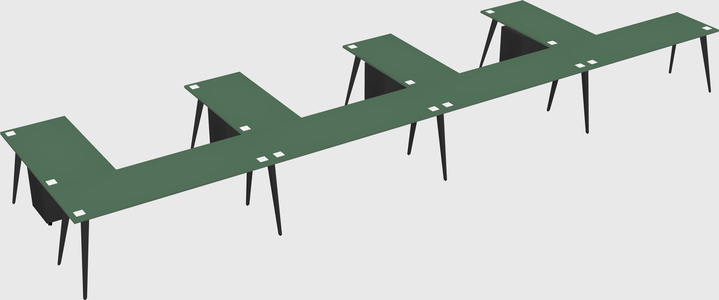 Modern l-shaped office desk
