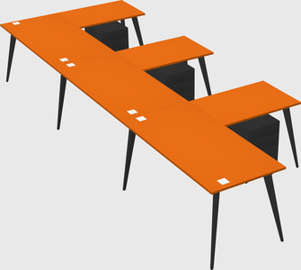 Modern l-shaped office desk