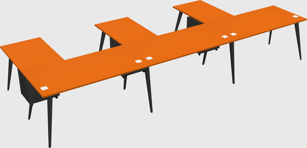 Modern l-shaped office desk