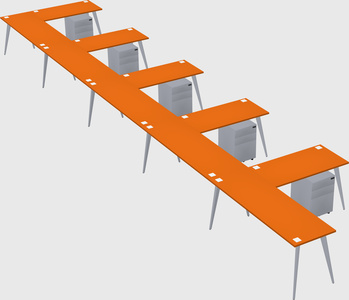 Modern l-shaped office desk