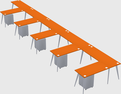Modern l-shaped office desk