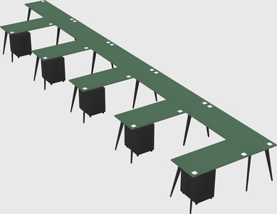 Modern l-shaped office desk