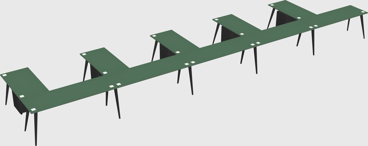 Modern l-shaped office desk