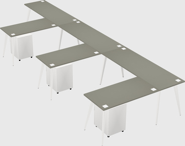 Modern l-shaped office desk