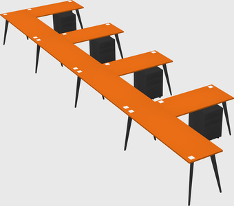 Modern l-shaped office desk