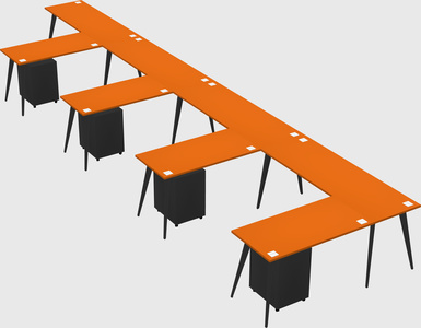 Modern l-shaped office desk