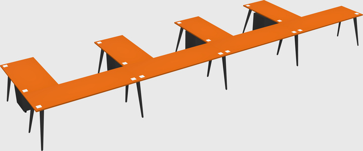 Modern l-shaped office desk