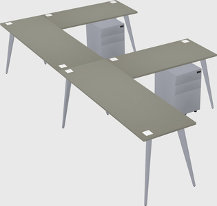 Modern l-shaped office desk