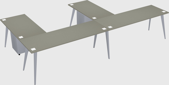 Modern l-shaped office desk