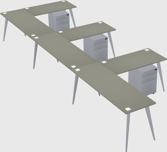 Modern l-shaped office desk
