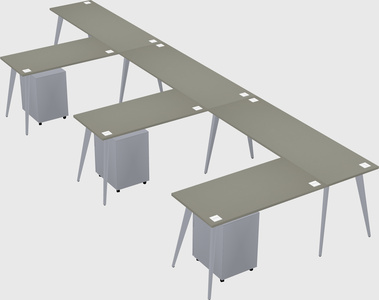 Modern l-shaped office desk
