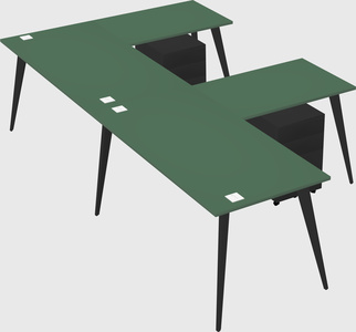Modern l-shaped office desk
