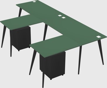 Modern l-shaped office desk