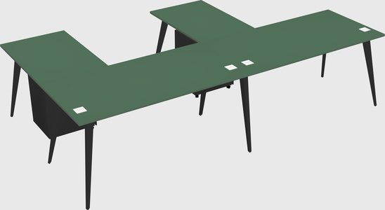 Modern l-shaped office desk
