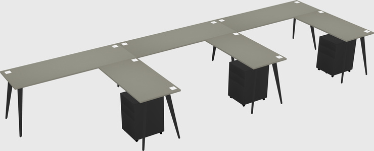 Modern L-shaped Office Desk