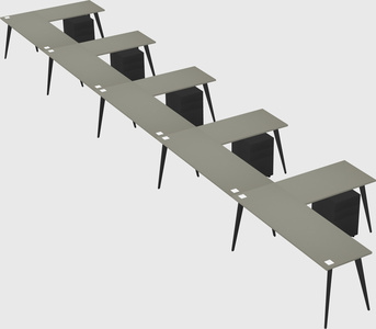 Modern l-shaped office desk