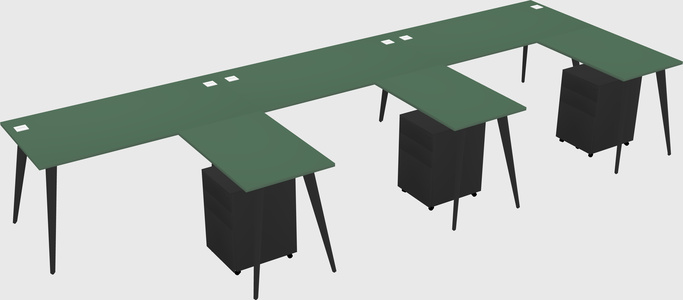 Modern L-shaped Office Desk