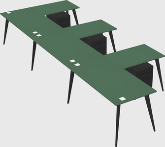 Modern l-shaped office desk