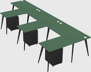 Modern l-shaped office desk