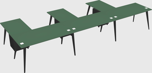 Modern l-shaped office desk