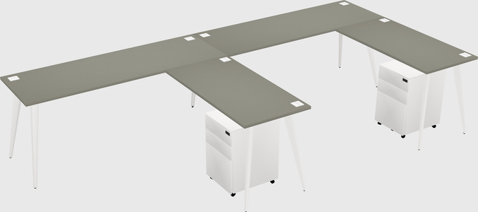 Modern L-shaped Office Desk