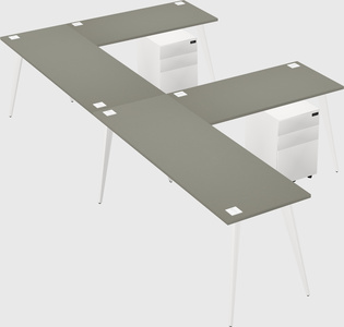 Modern l-shaped office desk