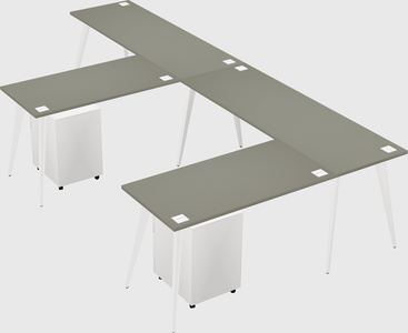 Modern l-shaped office desk