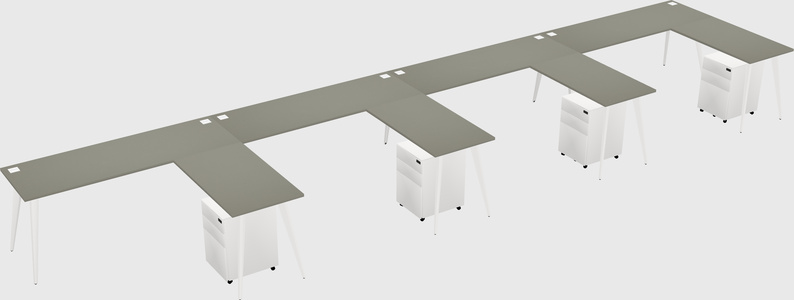 Modern L-shaped Office Desk