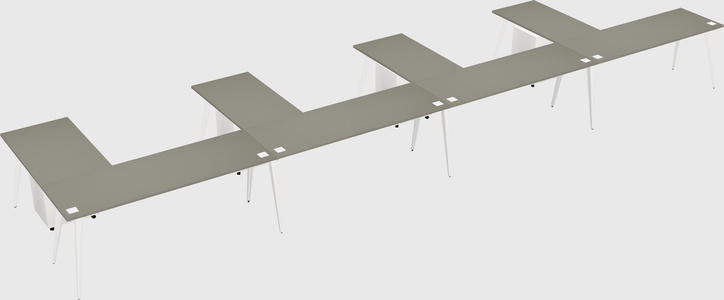 Modern l-shaped office desk