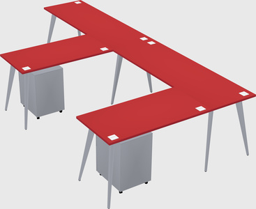 Modern l-shaped office desk