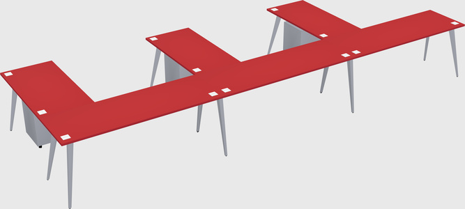 Modern l-shaped office desk