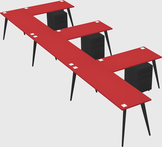 Modern l-shaped office desk
