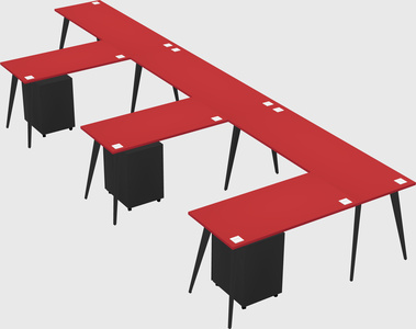 Modern l-shaped office desk