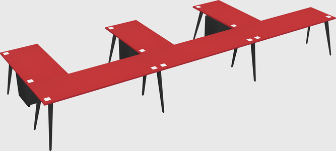 Modern l-shaped office desk