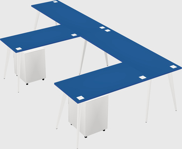 Modern l-shaped office desk