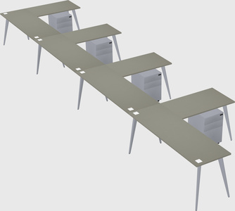 Modern l-shaped office desk