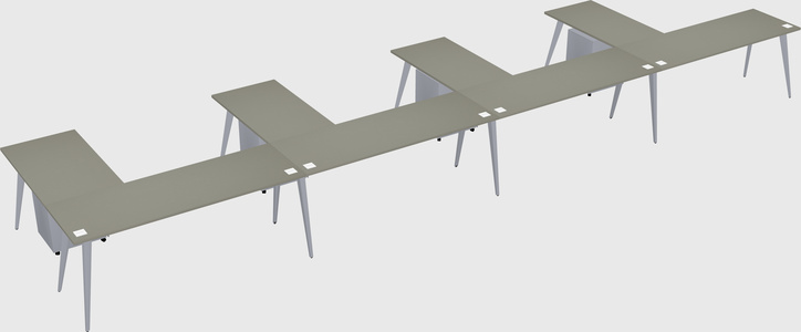 Modern l-shaped office desk