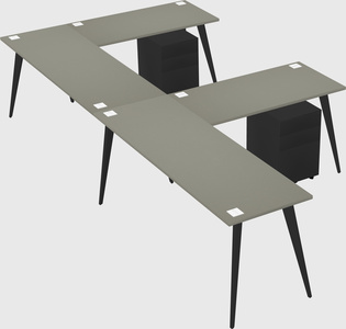 Modern l-shaped office desk