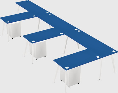 Modern l-shaped office desk