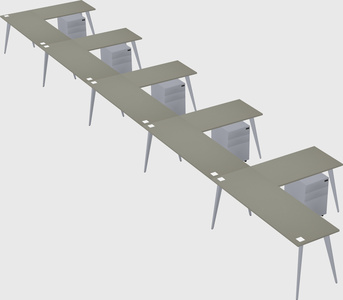 Modern l-shaped office desk