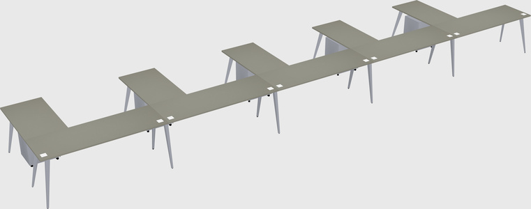 Modern l-shaped office desk