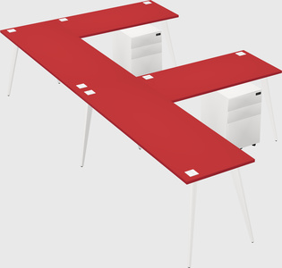 Modern l-shaped office desk