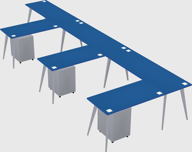Modern l-shaped office desk